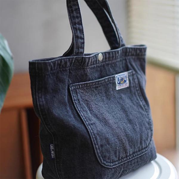 Madpakke e Stor kapacitet vasket denim håndtaske opbevaring Picnic