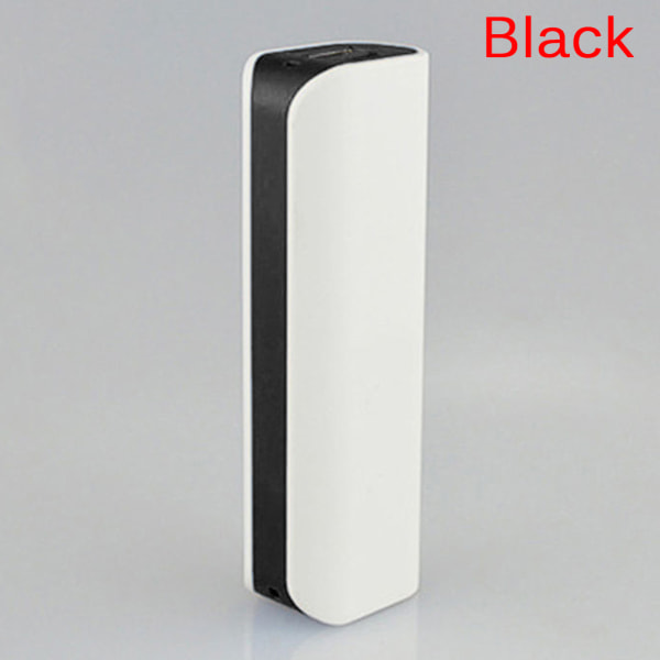 USB bærbar ekstern backup batterilader Power Bank Case Black