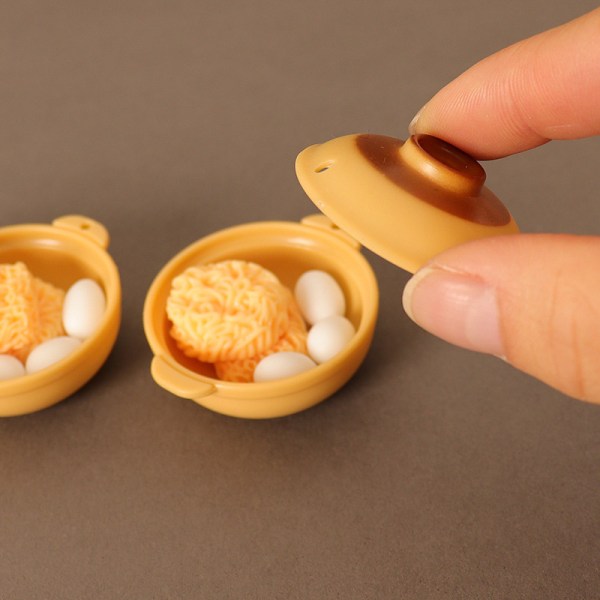 1:12 Dollhouse Miniatyr Casserole Egg Instant Nudles Set Kit