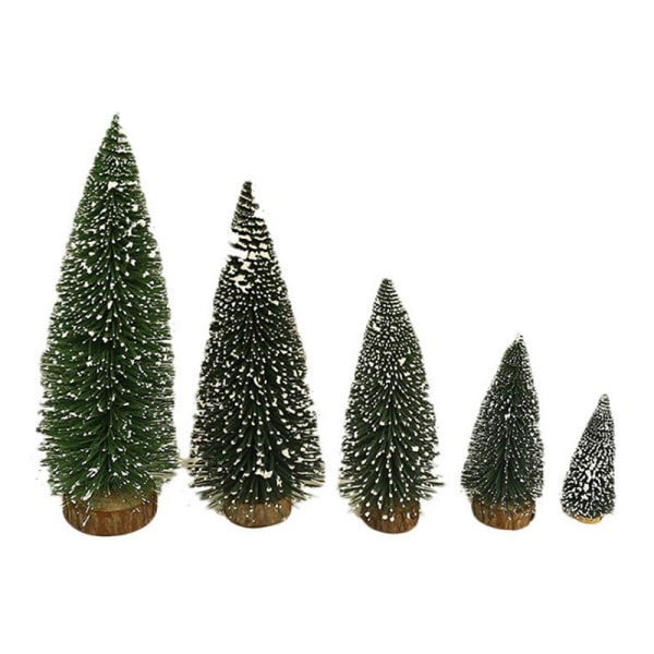 Mini Juletre Pine Flocking Stained White Cedar Desktop 10CM