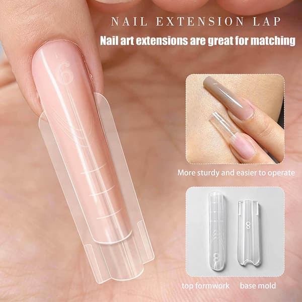 Sandwich Dual Nail Forms 140/280 st 13 storlekar Snabba förlängningar-Dua 2