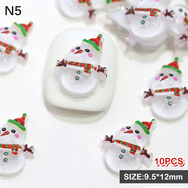 Jultema Julmotiv Nagelkonst Dekoration Charm Nagel Smycken Dekoration N5