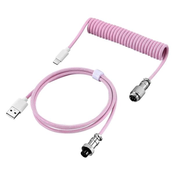 USB Typ C Spiralkabel för Mekaniskt Tangentbord Max Aviation Co A2