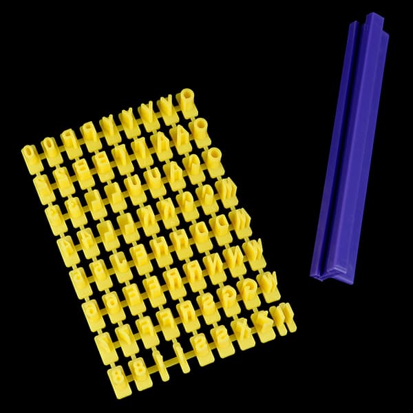 Aakkoset Kirjainnumero Cookie Press Leima Embosser ter Fondant