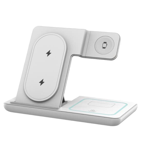 Tre-i-én Magnetisk Trådløs Opladningsbase Til Telefoner/Ure A1