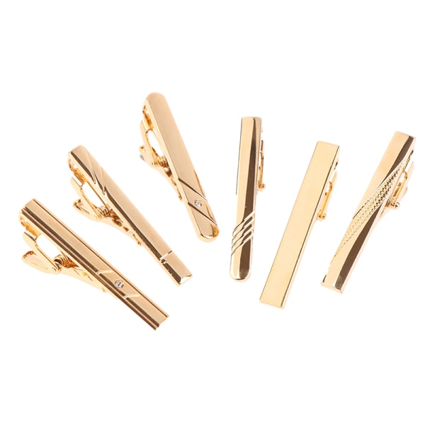 1 Stk Simple Style Necktie Clip For Mænd Pin Clip Kort Clip Guld 4