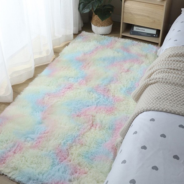 Nordisk tyk tæppe plys stue soveværelse seng tæppe gulv A1 50x80cm