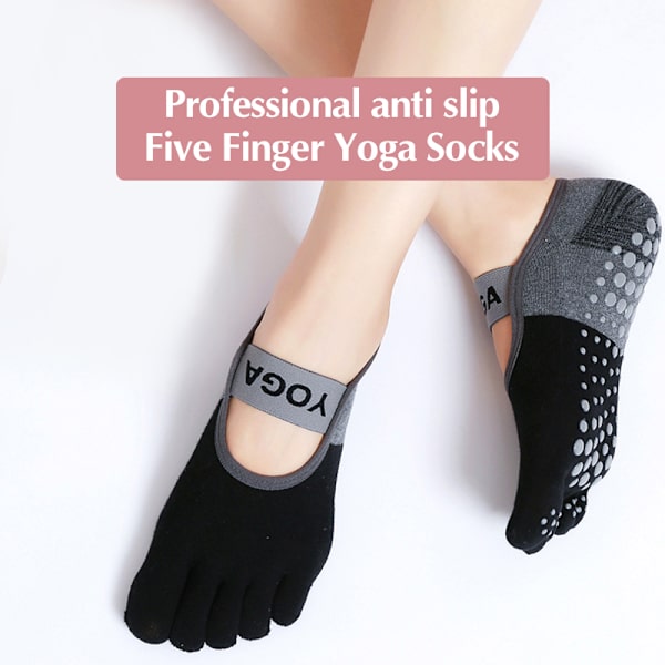 Skridsikre sokker Sportsyoga med bred rem Wine red Color matching