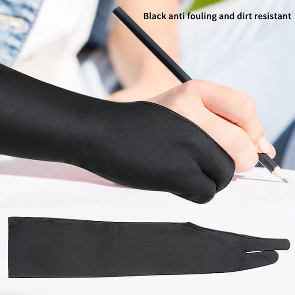 1/2PCS Längre Tvåfingerhandske Konstnär Professionell Grafisk Ritplatta 1pair