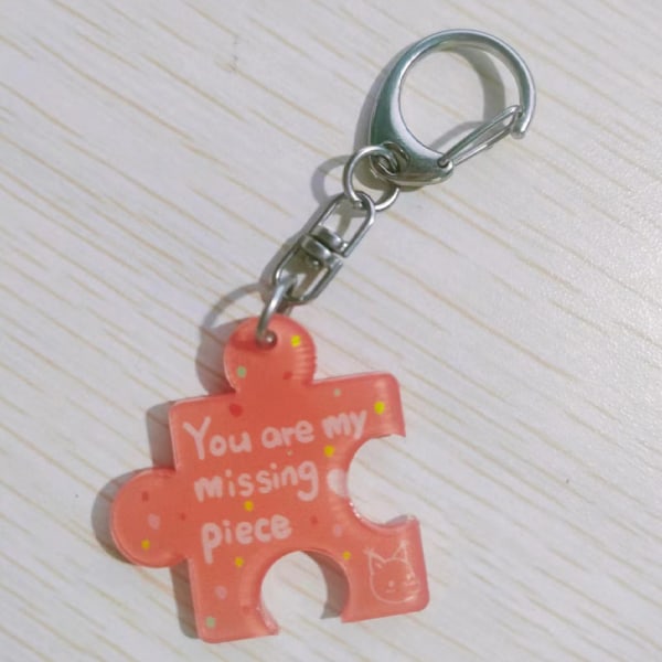 Olet kadonnut palani aakkoset riipus palapeli avaimenperä Key R Orange