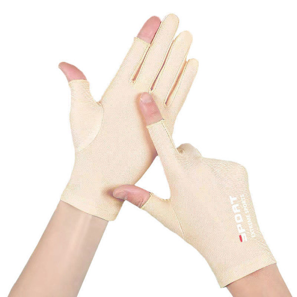 Anti-UV Män Dam Fiskehandskar Spring Sport Handskar A4