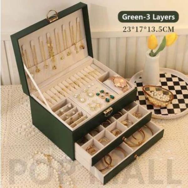 PoP Smykkeorganizer med lås Halskæde Ørering Ring Organizer 8