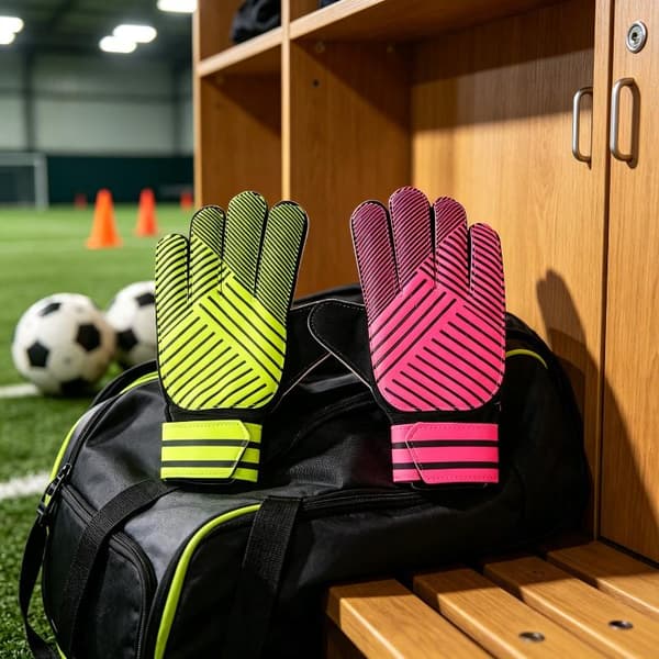 Fodboldmålmandshandsker velegnet til børn skridsikker latex Red 6