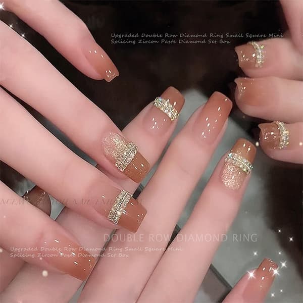 50 st glänsande zirkon strass nagelstenar 3d Flatback strass Pink