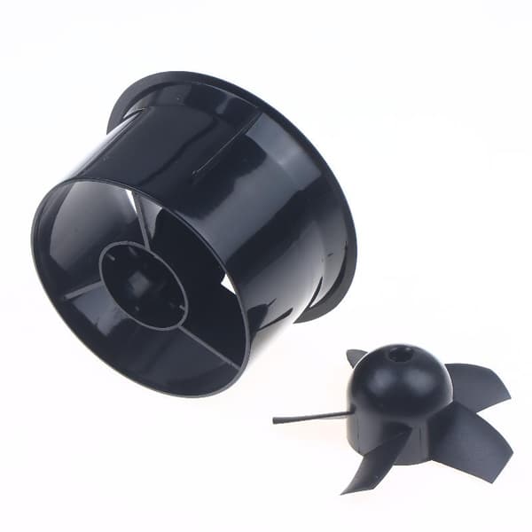 1 STK Kanalventilator 64mm 5-bladet Uden Motor Til RC EDF Jetfly Til Black