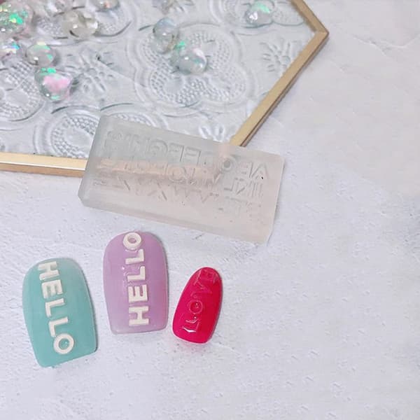 1st 3D-bokstäver Nail art Form Figur DIY Des