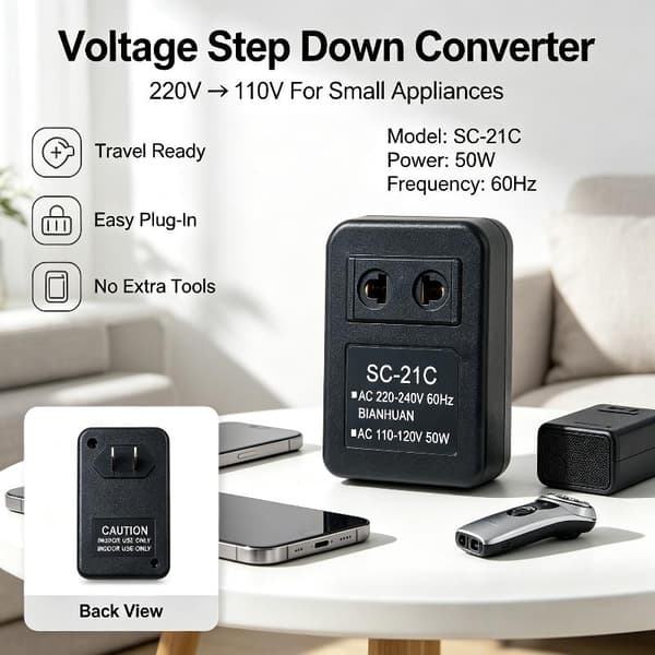 Yleisjänniteenmuunnin 220V - 110V 50W Säädin 220V TO 110