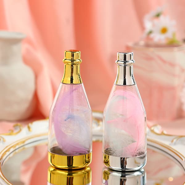 Chocolate Candy Plastic Box DIY Champagne Flaske Bursdag Weddi Gold