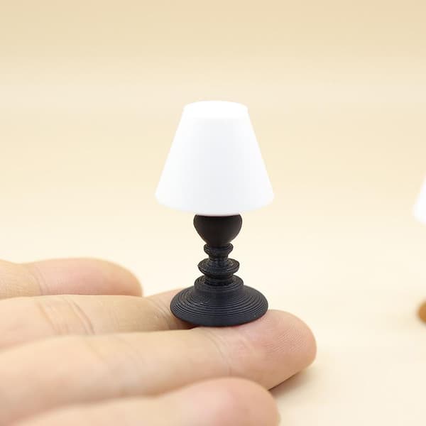Mini Klassisk Bordlampe Model Dukkehus Indretning Bygning Sand T B