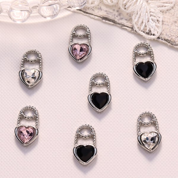 5 st Nail Diamond Nail Art Decor Butterfly Love Heart Lock Diam A3