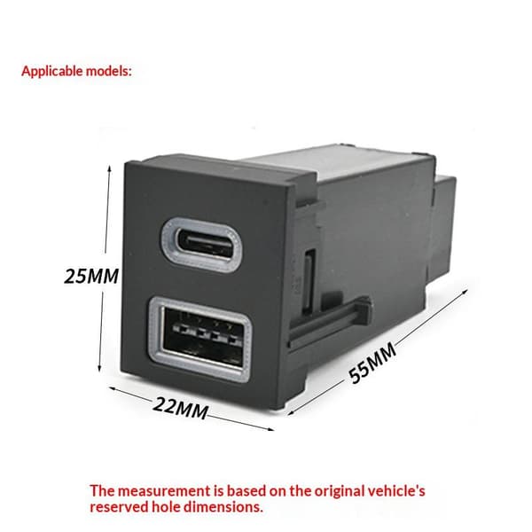 For RAV4 USB billader PD QC3 0 hurtiglader for lettere rigg A3