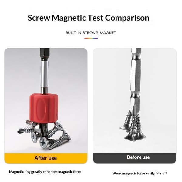 Magnetisk skruvring, halkfri, snabbverkande magnetiserare för bits A4