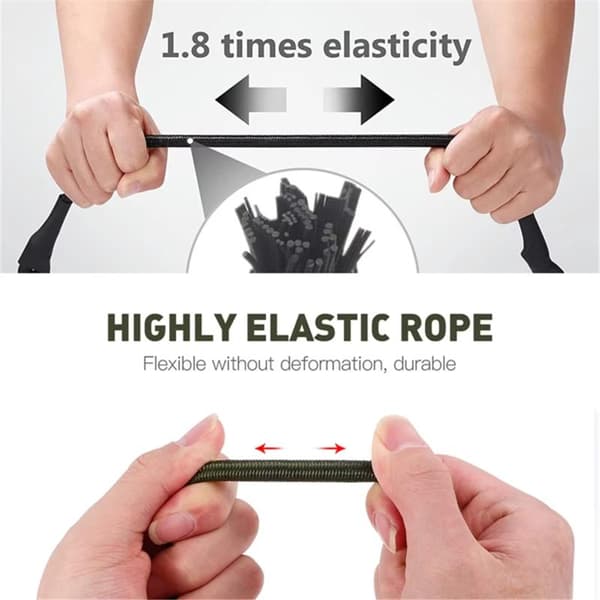 1 stk kraftig strikkstrikk elastisk festestropp snor karabinkrok A3