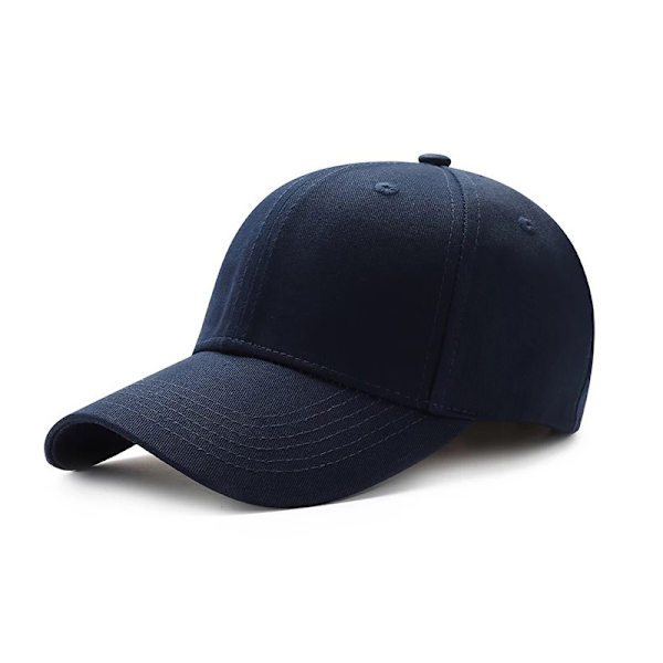 Unisex lue vanlig buet solskjermhatt utendørs støvtett basebal Navy blue