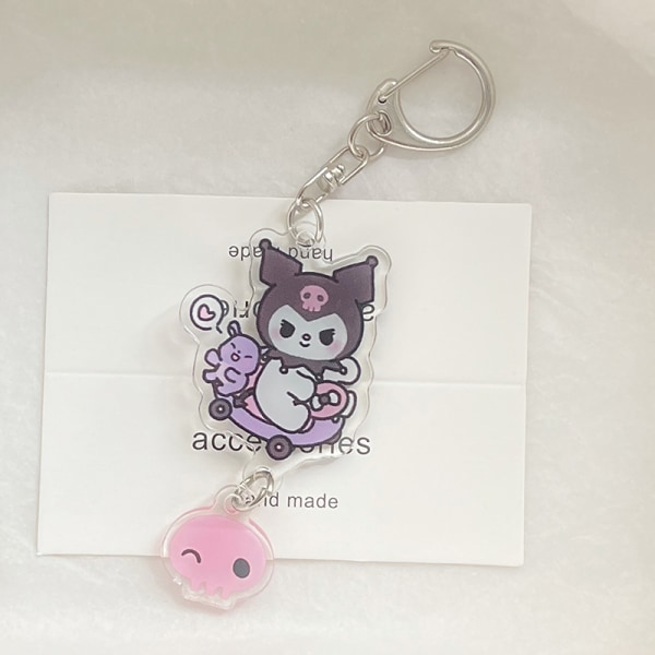 Cartoon Anime Kawaii nøglering taske Charms bil nøgle vedhæng e Acry A5