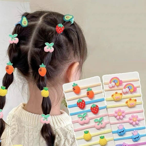 10/50 Stk For Barn e High Stretch Pannebånd Candy Color Hår 50pcs randomly mixed