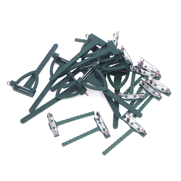 10st DIY Konst Blomma Brosch Hållare Fast Clip T Form Triangel 01