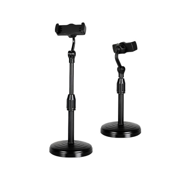 Justerbart skrivebordstelefonstativ 360 rotasjon sklisikker base Lifta Black