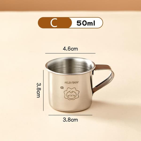 50/100/150 ml drickskopp i rostfritt stål med handtag kaffe dr C 50ml