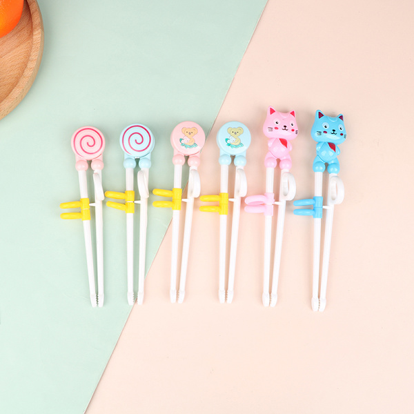 1 Par pinner Plast For Kids Cartoon Learning Sticks Training F
