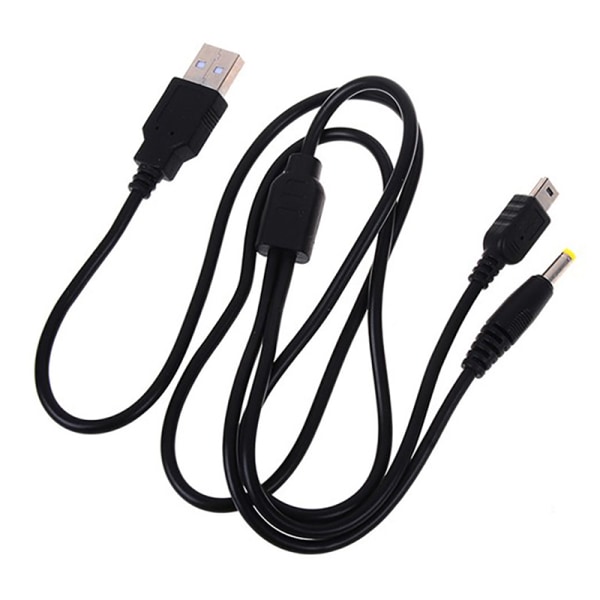 1Pc 2 i 1 USB 2.0 Datakabel Opladerledning til PSP 1000 2000