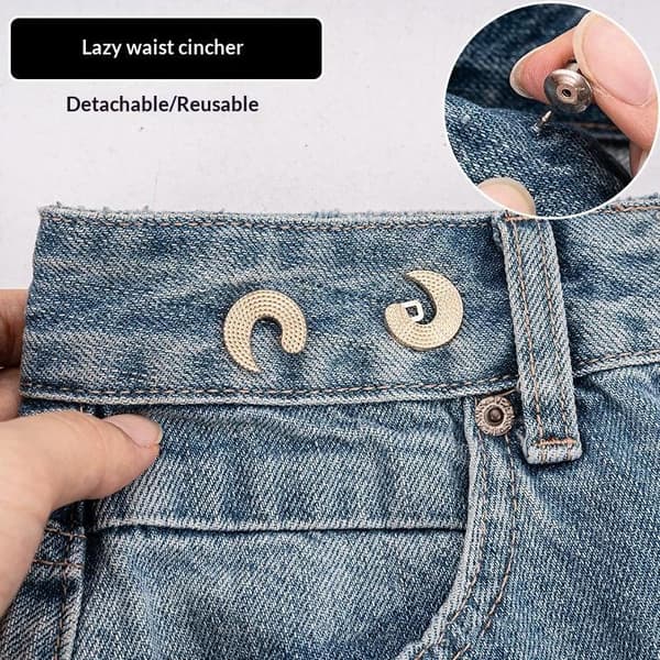 Justerbara jeans midjeknappar, sömlös design, fixerad midja, åtdragning A3