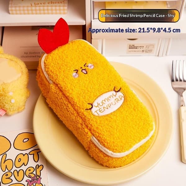 e Tecknad Plysch Pennfodral Kawaii Stor Kapacitet Brevpapper Förvaring A2