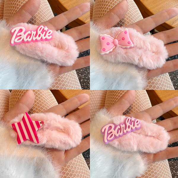 Barbie Pehmo Hiusneula Lasten Tytöt Vaaleanpunainen BB Clip -hiusasusteet A4