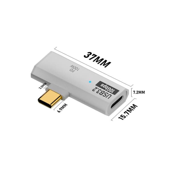 2-in-1 Type C OTG-adapteri USB C uros–USB-C naaras USB 3.2 Sp White