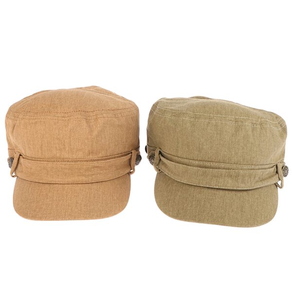 Flat Top Hatt Justerbar Utendørs Fiskeluer Kvinner Menn Solid Black
