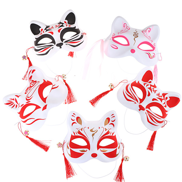 1 stk Anime Rev Maske Halv Ansikt Katt Maske Maskerade Festival Del A8
