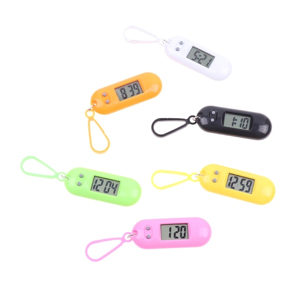 Minielektroninen Student Oval Digital Watch Time Display -kello H Yellow