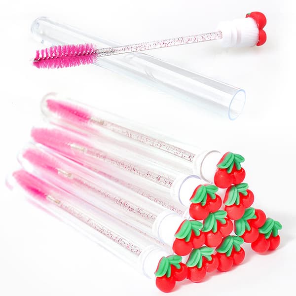 10 stk. genanvendelige øjenvippebørster i tuber, vippespoler, mascara W watermelon