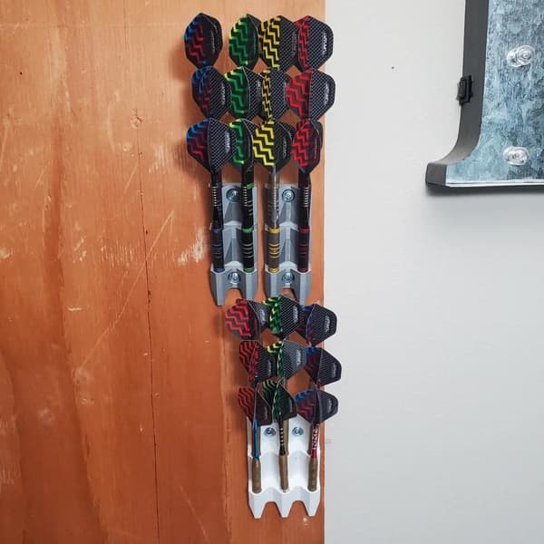 1 stk. Vægmonteret Dart Display Rack Holder 9 Pile Pladsbesparende A2