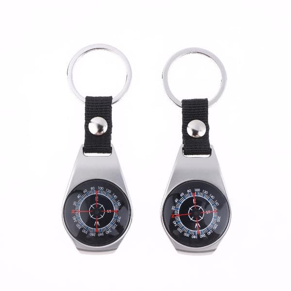 Kompass Nyckelring Metall Karbinhake Kompass Nyckelring Camping Naviga 1Pcs