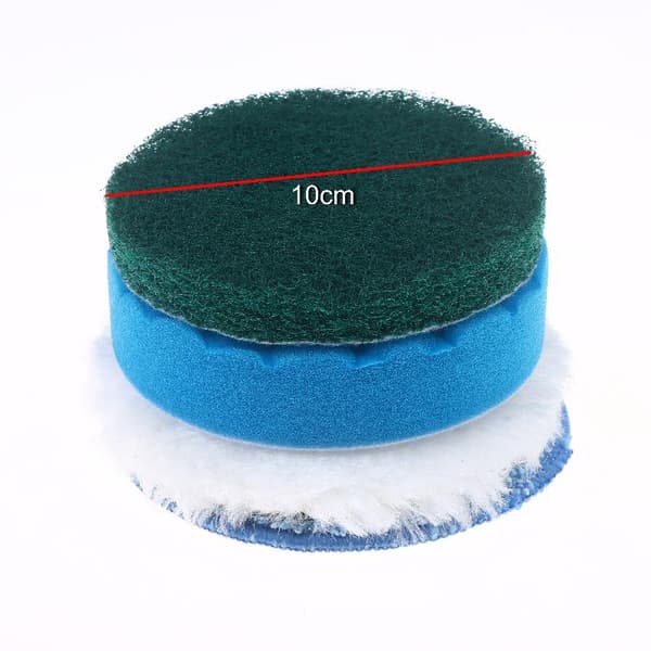 1/3/5Sæt 4-tommer Flocking Hexagonal Svamp Elektrisk Rengøringsbørste 1set