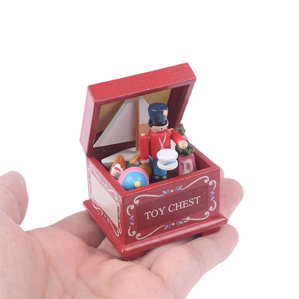 1:12 Dockhus Miniatyr Leksakslåda Julnötknäppare Modell Barn