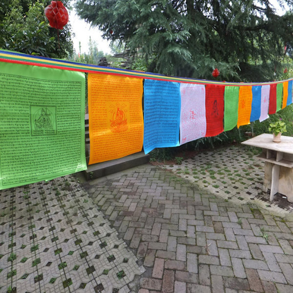 Religiös flagga tibetansk buddhistisk böneflagga Tibet Lung Ta Banne Multicolor