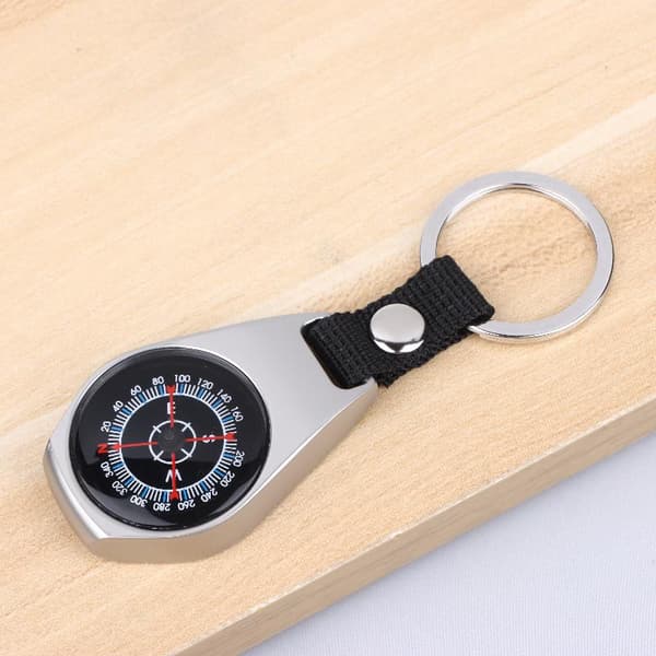 Kompass Nyckelring Metall Karbinhake Kompass Nyckelring Camping Naviga 1Pcs