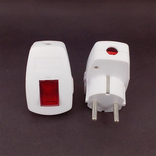 Rewireable EU Power Plug With on-off Power Switch 250V 10A Recep